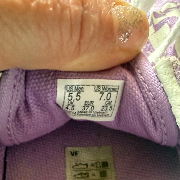 Vans Purple and Yellow Women's Sneakers - Picture 5 of 6